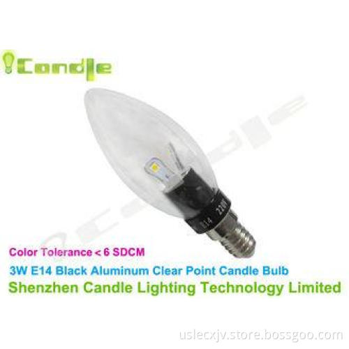 270lm 280lm High Lumen Led Candle Bulb 3 Watt Warm White 27